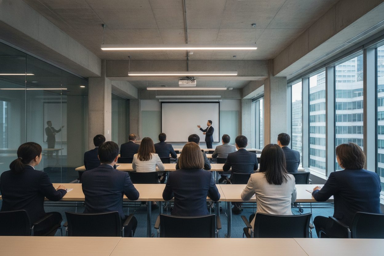 Delegates seated in the Maaroc training room during a session